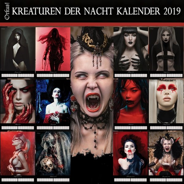XXL-Kalender "KREATUREN DER NACHT" 2019 mit Orkus! Dezember 2018/Januar 2019