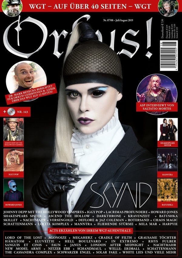 Orkus! 07/08 2019 "SKYND" + WGT auf über 40 Seiten + "ASP" neu!!