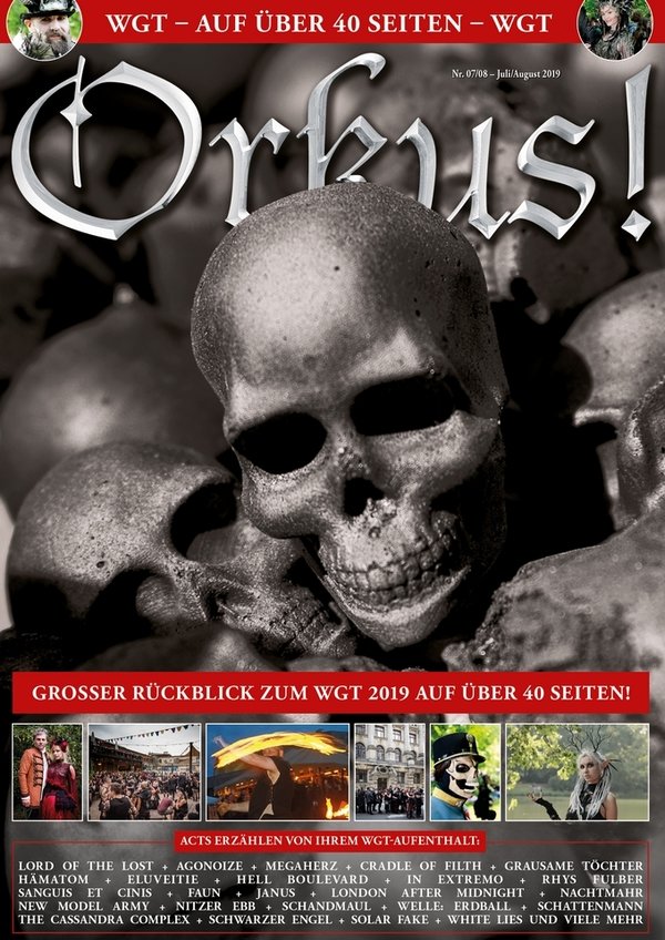 Orkus! 07/08 2019 "SKYND" + WGT auf über 40 Seiten + "ASP" neu!!